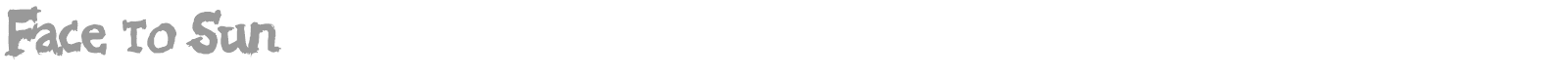 Face To Sun font preview